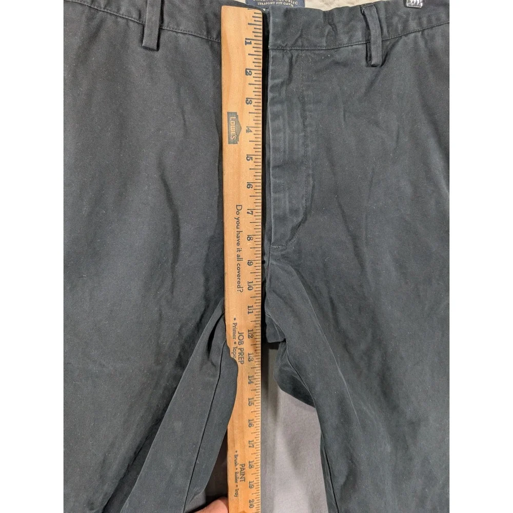 Banana Republic Mens Straight Fit Gavin Chino Pants‎ Black 34x32 Cotton